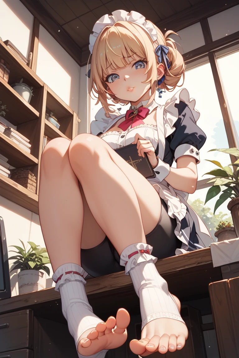 High resolution, masterpiece, Highest quality, High-resolution model, One girl, Cat ear, Open your mouth, Character profile, smile, happiness/joy, Sitting in a chair、One&#39;s elbows are resting on the table and one&#39;s chin is under one&#39;s hand、
