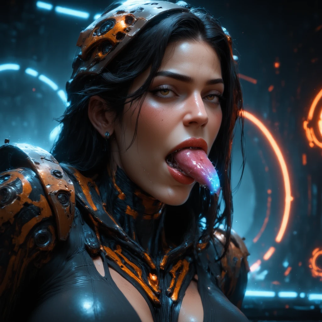 ((best qualityer)), ((Masterpiece artwork)), (highy detailed):a sexy cyborg with extremely pointy breasts is sucking a mechatronic penis , uma captura de tela de Penny Patricia Poppycock, tumblr contest winner, superflat, High definition, アニメ, 4K, a metahumanoid cyborg with a hard penis on the side for use inside the anus, wall or bottom of the vagina