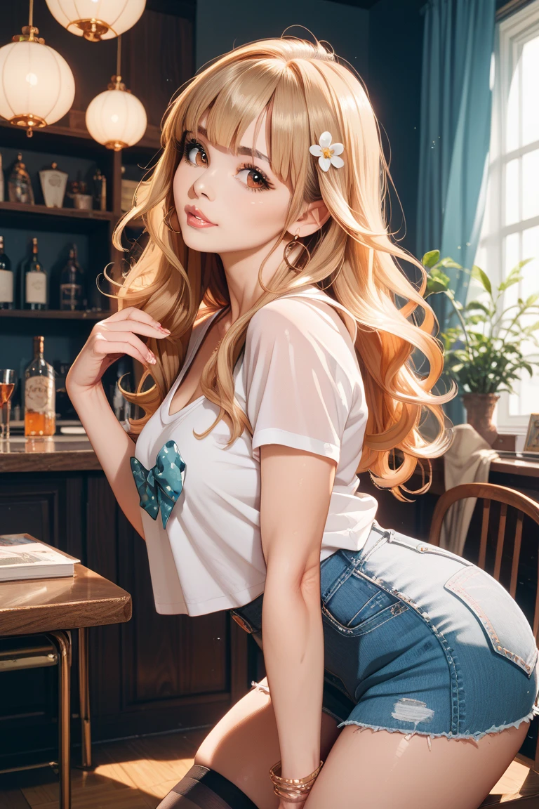 aruru_otsuki\(starlight\), aruru_otsuki\(starlight\)token10, star_\(sky\), starry_sky, space, starry_sky_print, night_sky, constellation, shooting_star, night, planet, rose, milky_way, earth_\(planet\), galaxy, blonde_hair, sky, 1girl, fireworks, window, flower, light_particles, telescope, ponytail, open_mouth, bow, moon, smile, solo, yellow_ribbon, indoors, aurora, long_hair, blue_rose, yellow_eyes, crescent_moon, blue_flower, (extremely detailed skin), (extremely detailed eyes), (extremely detailed face), (extremely detailed hair), (perfect anatomy), extremely detailed CG unity 8k wallpaper,thick highlights in eyes,extremely detailed glistening iris, perfect shading, perfect overlay, perfect highlights, color tress, colorful reflected light in eyes,, masterpiece, high_quality,Extremely Delicate Pixiv 8K-Illustration, Best Quality, Hyper Detailed, Intricate Details, Sun Dogs Effect, Depth Of Field,