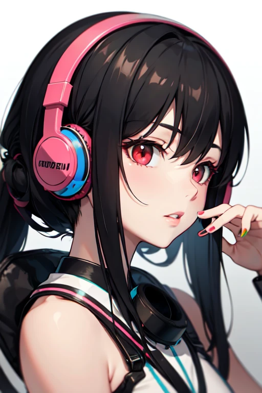devil Woman wearing headphones, Anime Style 4 k, anime wallpaper 4k, anime wallpaper 4k, 4k anime wallpaper, anime art wallpaper 4k, anime art wallpaper 4k, Anime Style. 8K, Anime atmosphere, , Ultra HD Anime Wallpaper, Anime Art Wallpaper 8K, Anime Background,landscape、study、machine、room