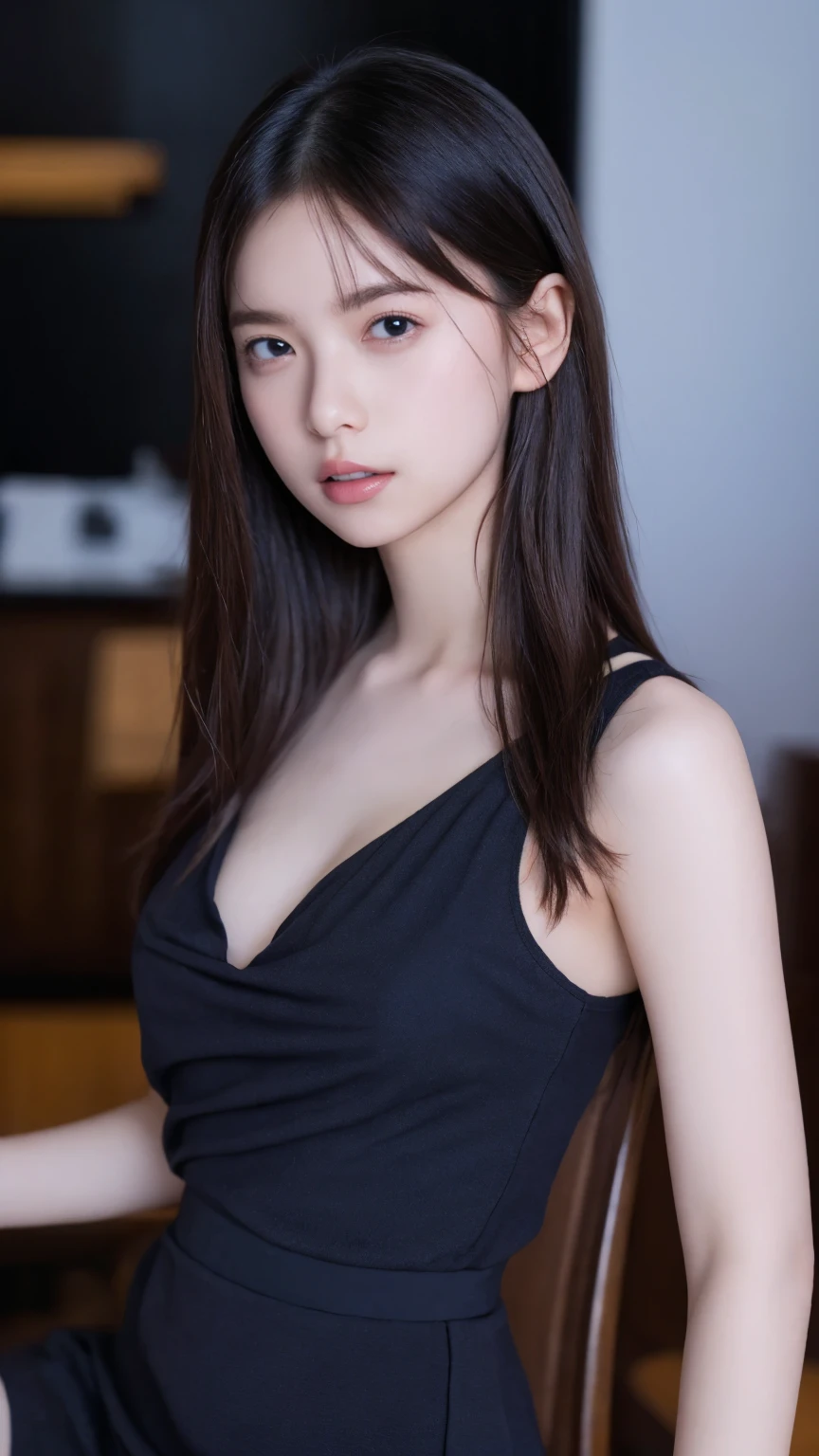 table top, highest quality, figure, Super detailed, finely, High resolution, 8k wallpaper, 完璧なダイナミックな構figure, detailed and beautiful eyes, winter dress,medium hair, small breasts, natural color lip,smile,big city、20 year old girl、midnight、beautiful and detailed face、perfect and beautiful face、young face and style,spread your arms wide,Big eyes,Take a photo from below the knees at a face angle,cute,different color dress,various poses,
