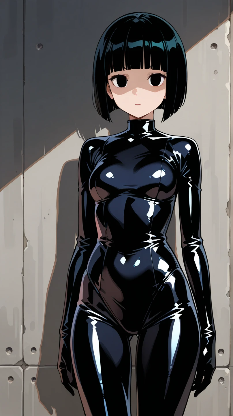Japanese Manga《GANTZ》, Kei Kishimoto, short hair, medium breast, black combat tights, Thigh gap,