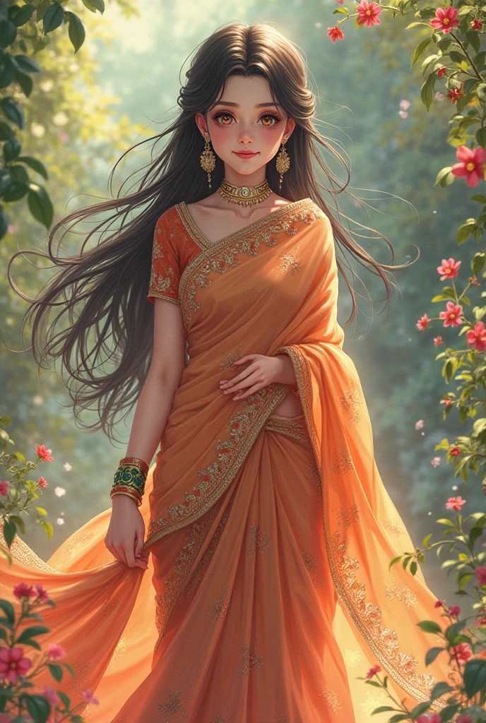 indian girl in shree
