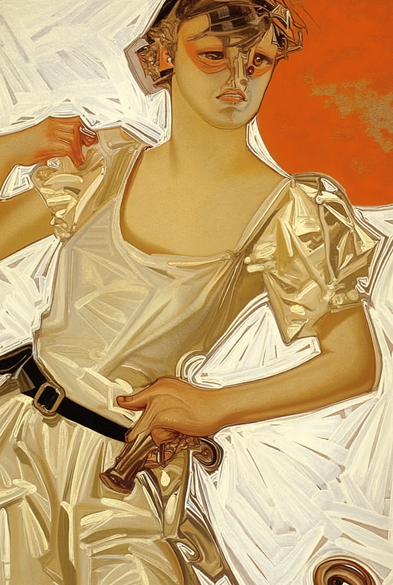 score_9, score_8_up, score_7_up, score_6_up, score_5_up, score_4_up,
BREAK
(masterpiece: 1.0), best quality, perfect anatomy, perfect composition, perfection, 4k resolution, absurdres, very aesthetic, professional artwork, absolutely beautiful, J.C Leyendecker, deckrz Break
1girl, huge breasts, cleavage, plump lips, posing, wide hips, thick thighs, amazing, sexy pose, confident, lovely, bending over, fists on hips, sagging , princess outfit, slim body, hair flaps, round earrings, confused face, ?, parted lips,