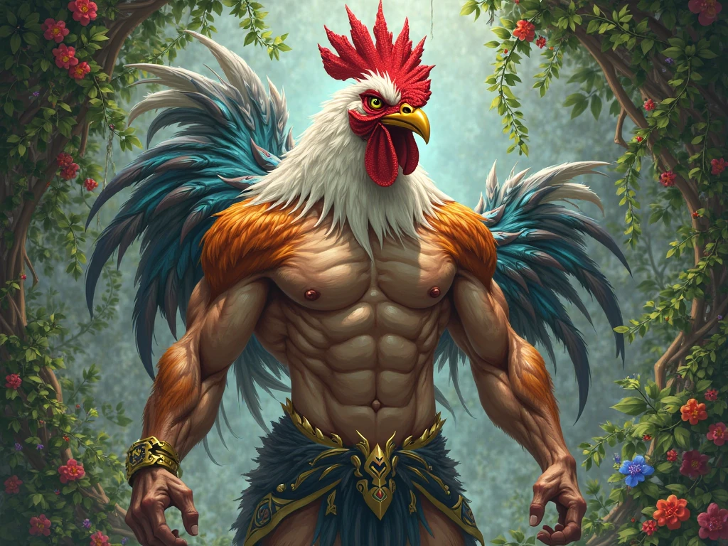 score_9, score_8_up, score_7_up, score_6_up, (solp), anthro male avian wearing a loincloth, proud, masculine pose, tribal, scarred body, nipples, muscular, sharp beak,