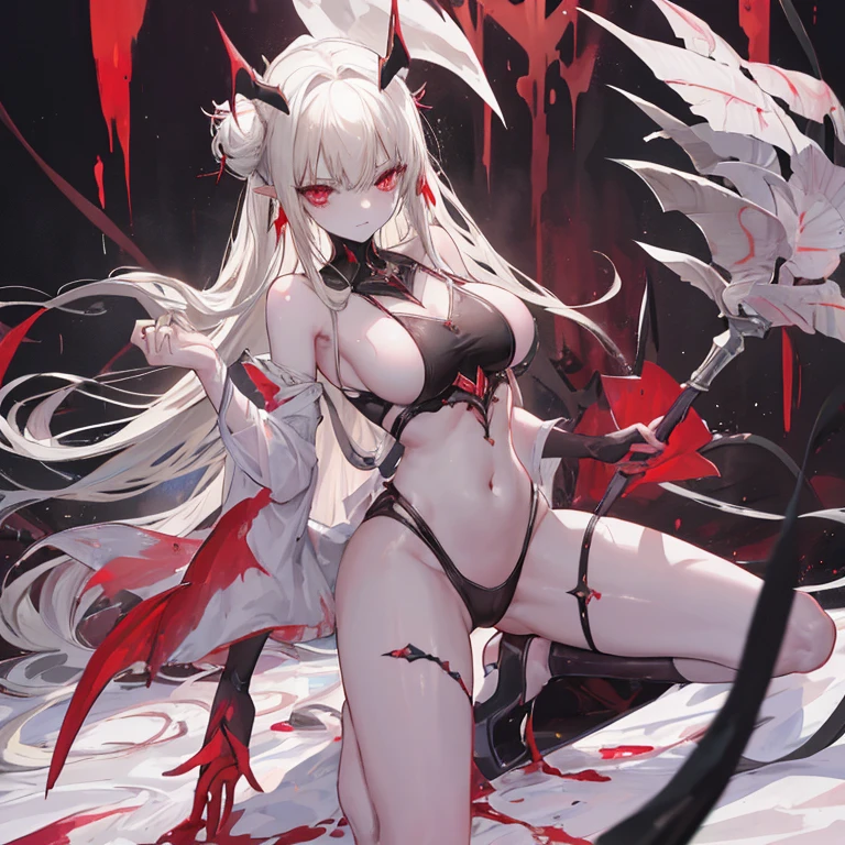 "2 girls, ((Masterpiece)), [Slim], (Small breasts), Pale skin, ((Detailed eyes)), (Background blur), ganyudef white long hair, Red eyes, villainous, Dark theme, [eyes liner], Evil".. Embracing. Profusely Blushing, profusely sweating. Naked Lesbian.  (Groping fondling pulling breasts). Spit. (Bunny suit). [Sucking on nipples]. [multiple penetration  creampie] [stripping of clothes]  {bending over), recoil, violent. Kneeling. Heart pupils. Gagging. Crawling. (Cum dripping spread pussy) exposed pussy. Pulling hair, long tongue. Masturbation. Dildo. Rape. (Tentacle tied up hands). , sex. Open mouth. Crawling