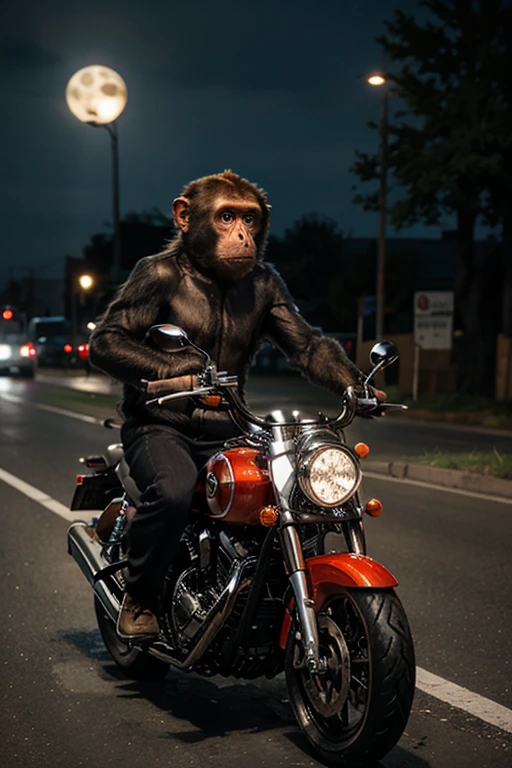 (dynamic pose:1.2),(dynamic camera),(Animal anthropomorphism), gangster theme, (gorrilla monkey), pink jacket,red hair. riding a motorcycle in dim lighting, tattoos, machine gun, smoke, shadows, corrupt cityscape, <lora:LowRA:0.15>, RAW photo, full sharp, wallpapper 8k uhd, dslr, soft lighting, high quality, film grain, Fujifilm XT3