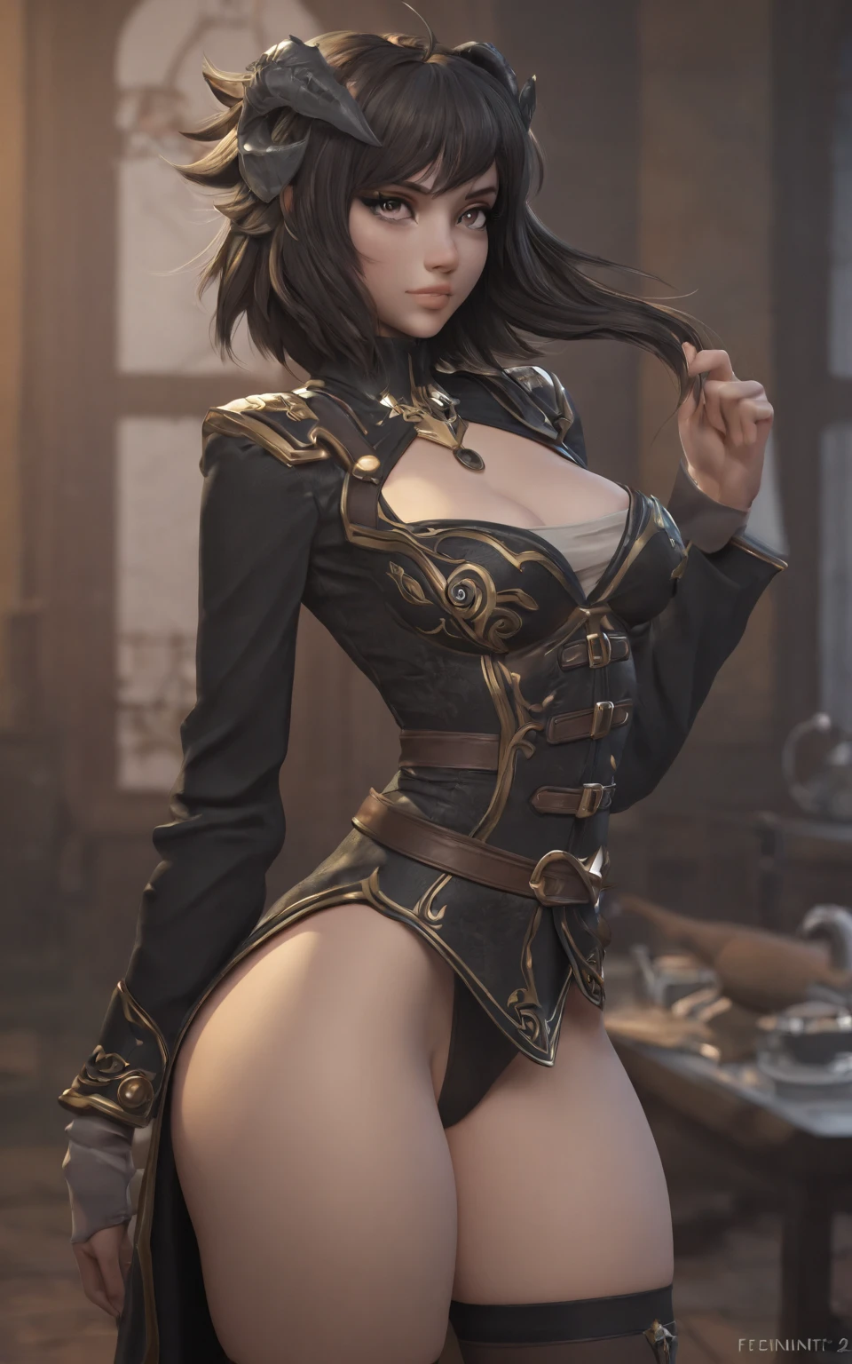 Beautiful kunoichi ready for battle wearing intricate white Ninja armor,, lounging in the doorway, (katana on hand),trending on artstation, Sharp focus,, Intricate details, Highly detailed, playful smile, parted lips, full lips, intricate face details, laughing at the viewer, Curvy physique, (Slim body), model in Japan，((Sexual suggestiveness))， at the palace，vibrant, 4K, Intricate details, big breasts, enchanting, Professional manufacturing, 12k resolution,。.3D, full body shot, Highly detailed, vibrant, Ultra high quality, hyper photorealism, Photorealism, rendering by octane], seductive standing pose, whole body in frame, 
