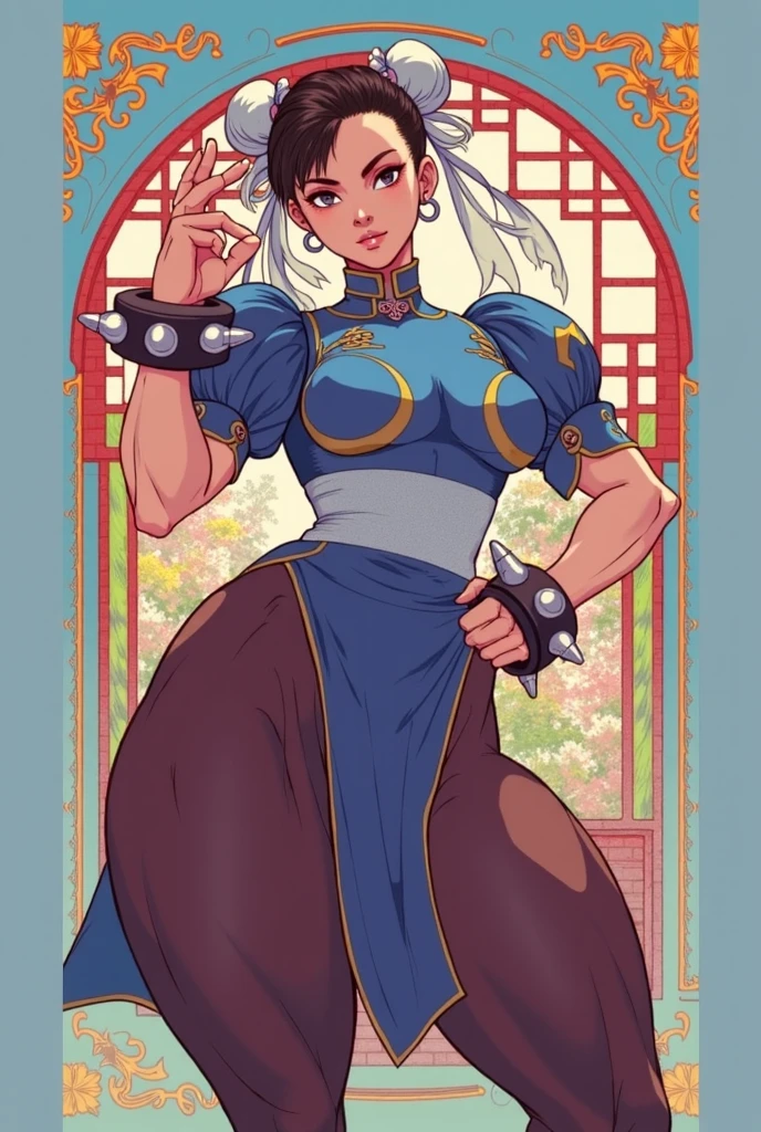 anime, comix, pulp fantasy comic book cover, pirate ship,gorgon,woman tied to a post, Japanese ,sci-fi shinobi  , patterned silk , mask,pastel silver hair, Dreadlocks,hair bun, caucasian, small breasts, slimathletic figure, short, full body, dagger, v arms, , in a  temple, hourglass figure<lora:EnvyPulpFantasyXL-prod-weighted-000012:1:1:lbw=ALL>