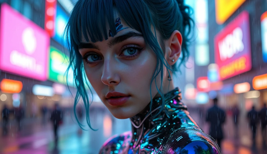 Ghost girl in futuristic poster on neon background, Ghost in the Shell 2017, Ghost in the Shell, git, styled like Ghost in the Shell, Ghost in the Shell, Ghost in the Shell style, Ghost in the Shell art style, Ghost in the Shell color scheme, in the anime Ghost in the Shell, git anime