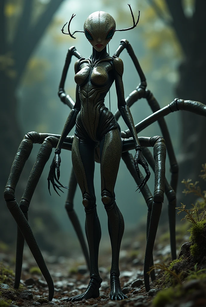 Human-spider hybrid with multiple legs