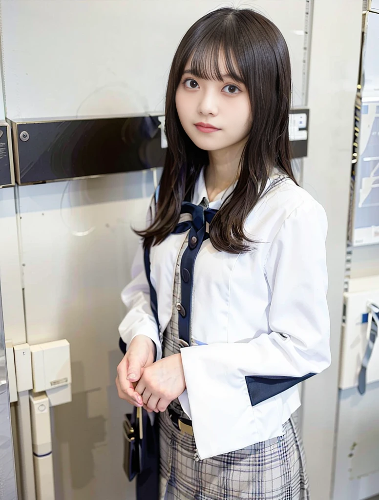 (masterpiece, highest quality:1.2), 8k, Young and beautiful girl, 85mm,Official AR RAW Photos, Baby Face、Big tits in clothes、Show me your ears、photo shoot, Cute face, Thighs, After school classes, Looking at the audience, Embarrassing、smile、No makeup, Film Grain, chromatic aberration, Sharp focus, Face Light, Bright lighting, 10 generations, Detailed face, Background blur、((((((16-year-old high school girl))))))、Narrow waist、Sailor suit、cardigan、Navy blue mini skirt、Lift up your skirt with your hands、White tiny panties、Spread your legs