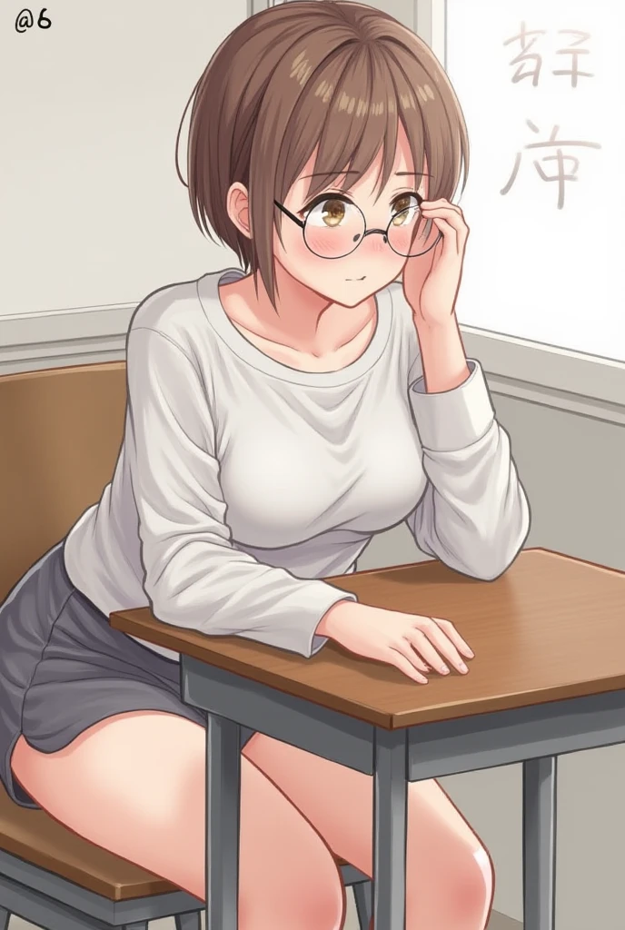nsfw, (masterpiece), (photo realistic1.4), ultra high res, best quality, 8k,indoor,comic shop,comes one’s front:1.0,BREAK solo, 1girl, 20yo, an extremely beautiful girl, beautiful face, perfect face, cute symmetrical eyes, double eyelid, medium breasts, puffy_nipples, (perky breasts), narrow waist, (pubic brown hair:1.4), bsp, pussy juice dripping, ((short hair, dark orange hair)), glasses,no makeup, sweaty body, standing, BREAK (green tracksuit), (open clothes), breasts, nipples, nipple slip, pussy, pussy slip, no panties,(embarrassed,smile), open mouths,one eye closed,((tongue out)),deep breathing, feel good,indecency,spread legs, squatting,(((female masturbation:1.3))),ecstacy, (toying self), put your finger in the pussy,
