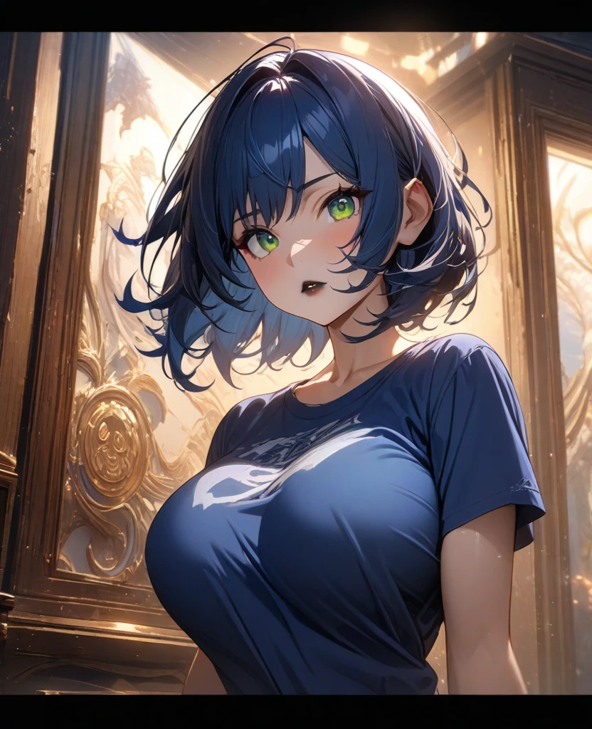 highest quality)), ((masterpiece)), (become familiar with:1.4), 3d,HdR (high dynamic range),ray tracing,NVIdIA RTX,super resolution,unreal 5,scattered below the surface,PBR texturing,Post-processing,anisotropic filtering,depth of the bounds written,Maximum clarity and sharpness,multilayer texture,Albedo and specular maps,surface shading,Accurate simulation of light-matter interactions,perfect proportions,octane rendering,two-tone lighting,wide aperture,Low ISO,White balance,Rule of thirds,8K RAW, beautiful illustrations, (natural side lighting, movie lighting), looking at the viewer, Upper body, (Front view), 1 girl, Japanese, perfect face, Cute symmetrical face, shiny skin, baby face, long eyelashes, (big breasts),beautiful hair, beautiful face, fine and beautiful eyes, beautiful body, beautiful breasts, beautiful thighs, beautiful feet, beautiful fingers, (beautiful scenery), (cute smile), (1 girl), fubuki,green hair,taut clothes,fur coat,jewelry, necklace