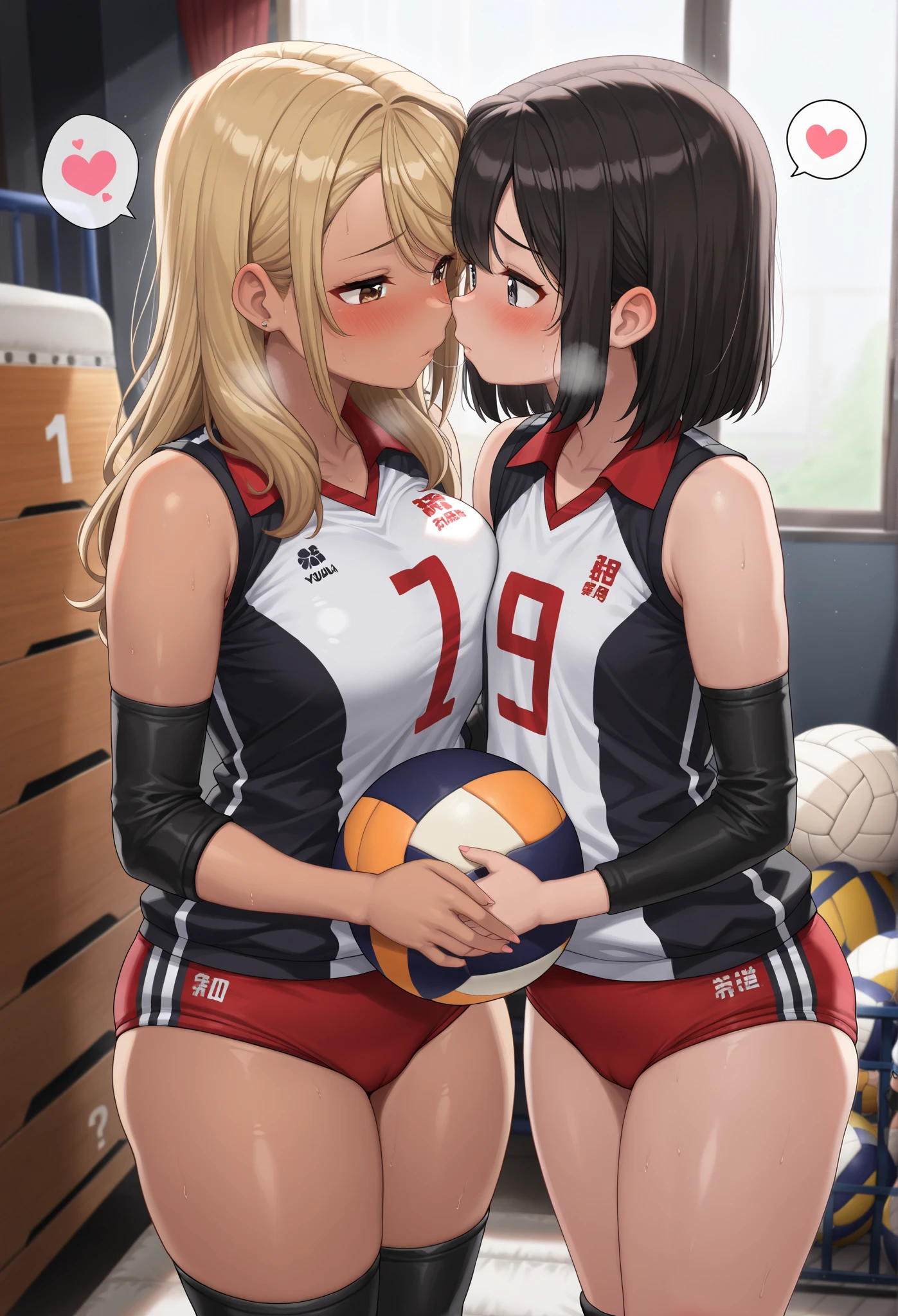 Browsing Caution,(Petite),(Cute man's daughter),((Penis in the crotch)),(((((Handjob bukkake))))),(Two blonde women with low pigtails),lips,Sweat,White Breath,Ecstasy face,Naughty sound effects,Basketball uniform