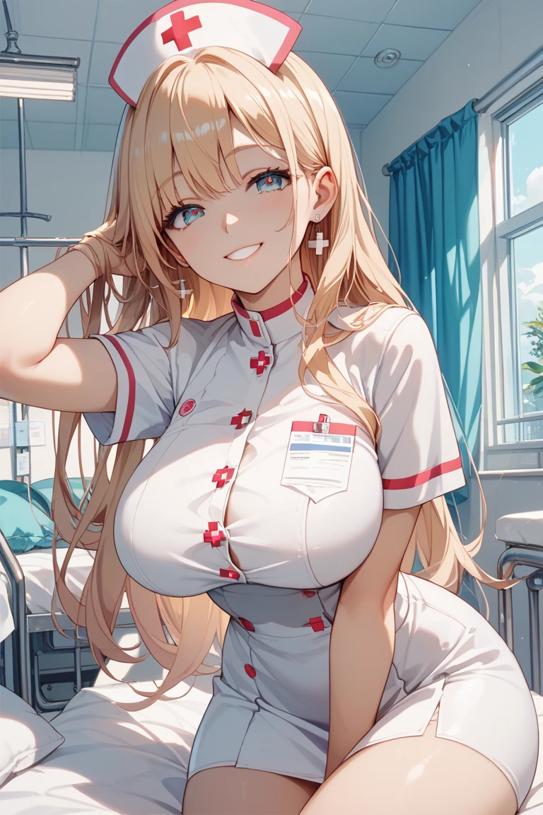 (((Upper Body、Shiny underwear、Shooting from below))、(((Accentuate your breasts)))、Highest quality, 8k, masterpiece :1.3)), whole body, Sharp focus :One Girl,Shiny skin,Sexy pose,Highest quality,Tabletop,shape,Very delicate and beautiful,Hmph,8k壁紙,wonderful,In detail,Official Art,Very detailedなティッカーUnity 8k壁紙,Incredibly ridiculous,Large file size,Very detailedな,High resolution,Very detailed,Beautiful detailed girl,Realistic,X-ray,The queue is full(((nurse、Pink nurse uniform、mini skirt、tights)))、(((Big Breasts)))、(((hospital、Examination room)))、Cleavage 、((Golden Hair、Panties worn、Big Breasts))、nurse、Pink nurse uniform、exy pose、hairstyle golden long hair、Hand２Book、Ichinose Asuna