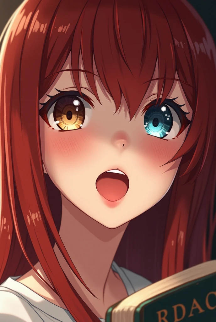 Naked teen girl with cat ears blue eyes and red hair sucking on a nother girls niplles in school 