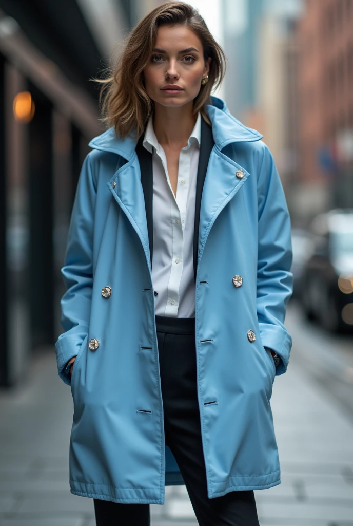 magnifique femme chic avec un manteau de vison