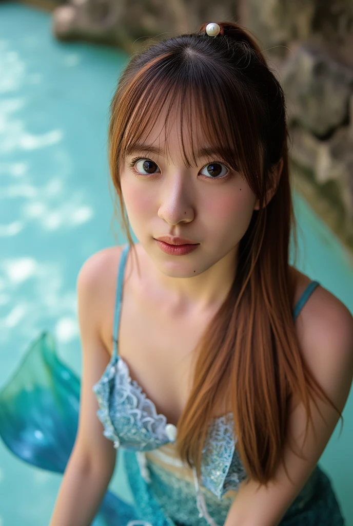 Shooting from under your feet、Angle from below、Spread your legs and