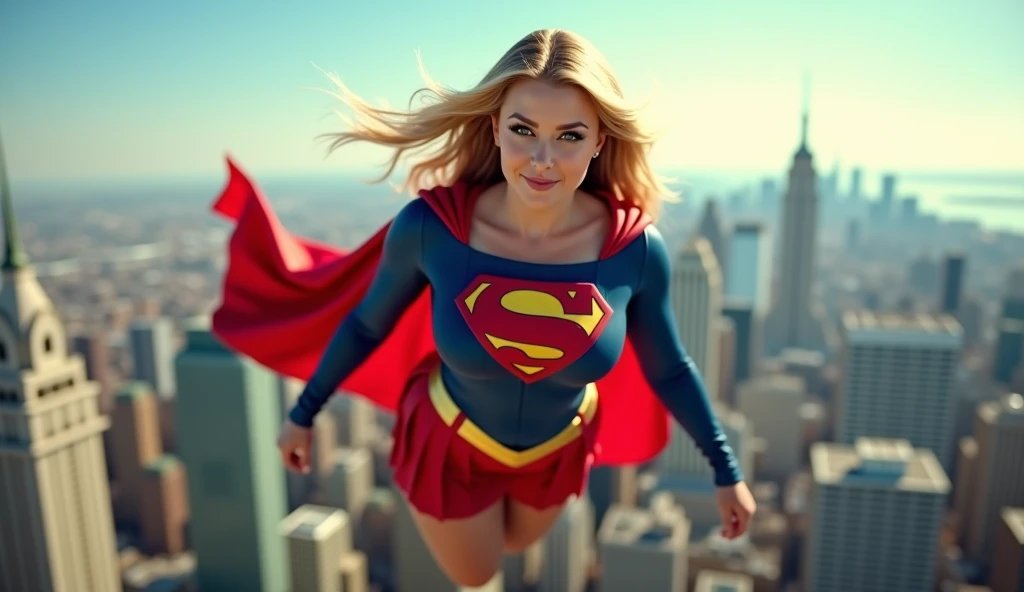super girl flying