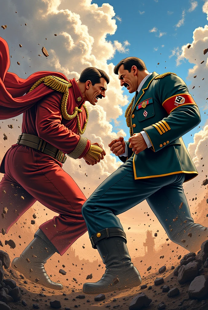 Costa Rican national hero Juan Santa Maria fighting against Hitler 