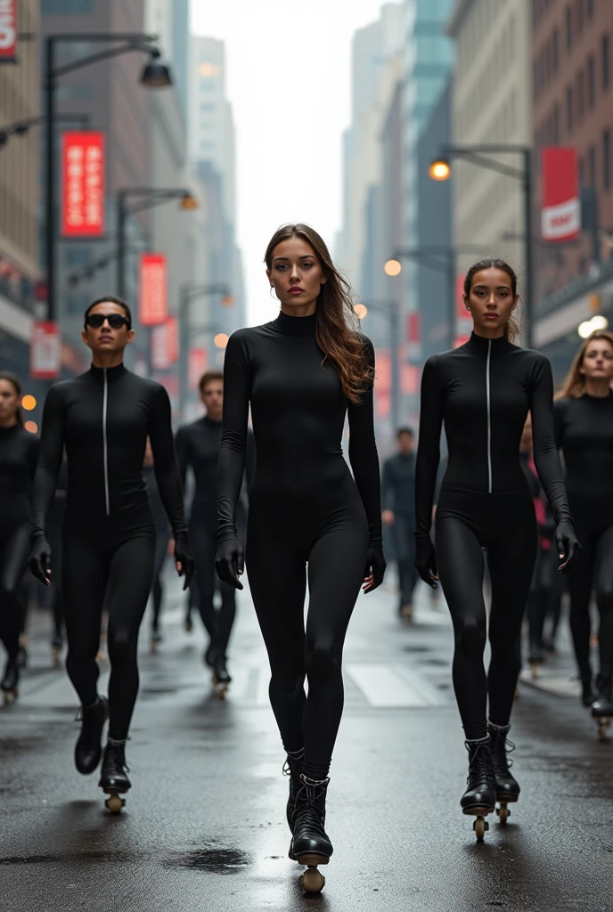 Beautiful girl with thight suit is killing by bad guy

