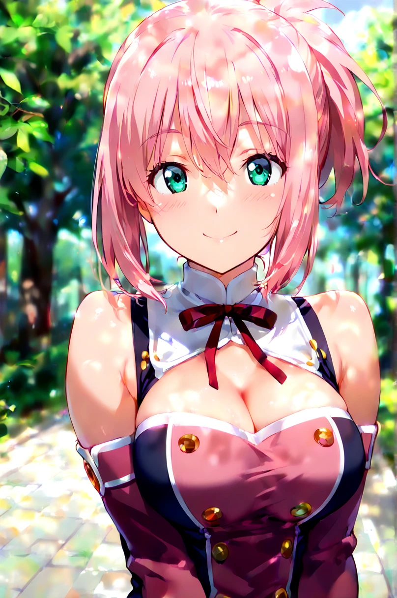 NSFW,(One girl:1.5),Cure Melody,belly button、Pink hair ribbon:1.2、hair band、Pink knee socks、Pink Shoes、Wrist cuffs、Twin tails、gem、Frills,(Perfect hands),(Perfect Anatomy),(masterpiece),(highest quality),(??????? face:1.5),(orgasm:1.5),Embarrassed,blush,On all fours,Lift your butt,Leg spread,(One man:1.5),(Having sex:1.5),Landscape,garden,