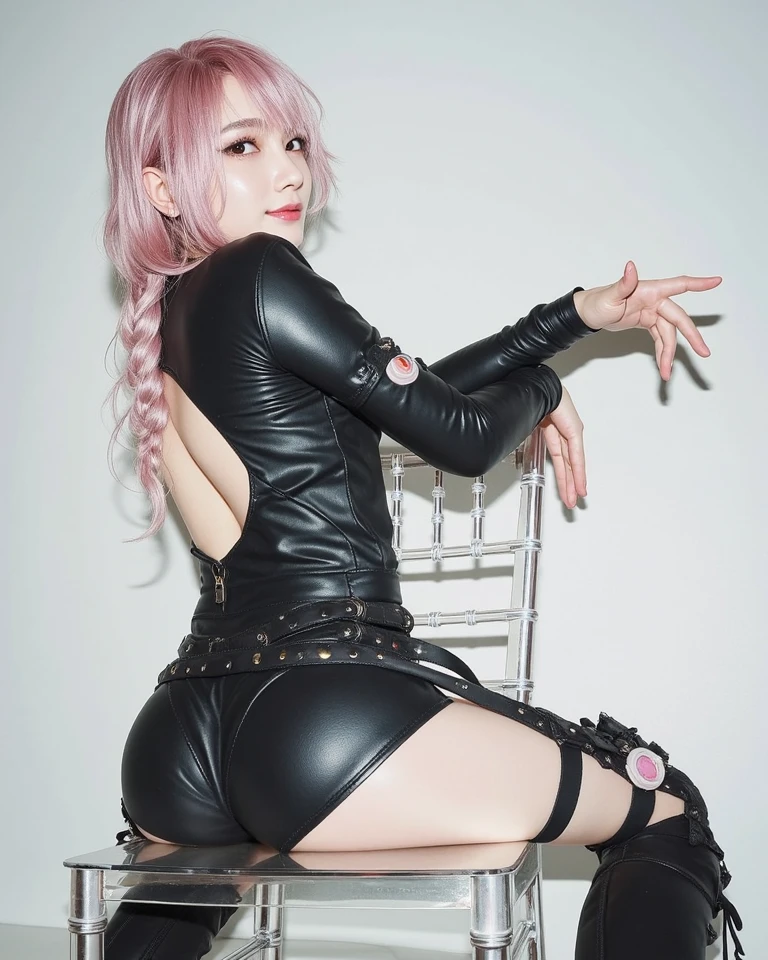 ulzzang-6500-v1.1,(raw photo:1.2),((photorealistic:1.4)),best quality ,masterpiece, illustration, an extremely delicate and beautiful, extremely detailed ,CG ,unity ,8k wallpaper, Amazing, finely detail, official art,extremely detailed CG unity 8k wallpaper,absurdres, incredibly absurdres, huge filesize, ultra-detailed, highres, beautiful detailed girl, extremely detailed eyes and face, beautiful detailed eyes,light on face,cinematic lighting,((extremely pink tight suit clothing)),1girl,full body,full-body shot,looking at viewer,((light pink hair)), red eyes,((bliss)), best detailed background, ((cosplay)), (smile), twintails, ((hold a rifle)),Highest quality Highest quality Draw a face carefully High-quality faces Super Glowing Skin Long black hair Brown leotard Golden pantyhose Succubus lure smile Back view Rear view Ass close up