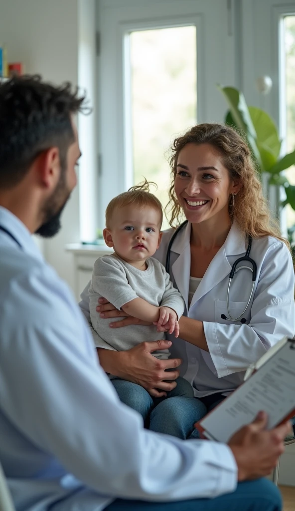 Suggested images: A doctor vaccinates a child., and another doctor gives medicine to a patient.

