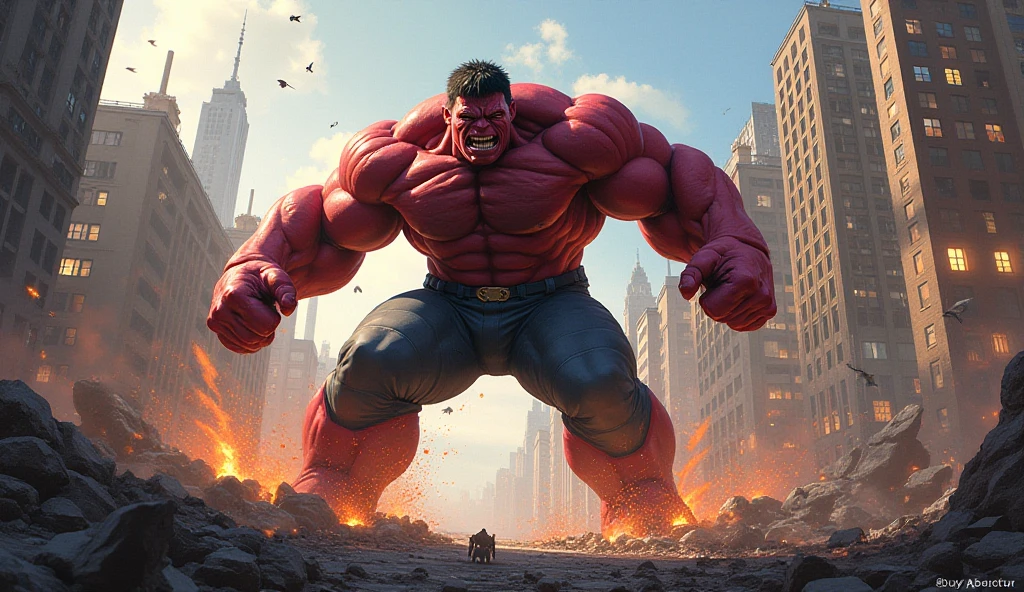 Malaysia man. Man small thin bicep. popeye big forearm Wear domino black mask reverse. Wear black Oren jumpsuit singlet. Giant big forearm. Big fire arm. . One hand Punch the road cracking. Floating small rock.human Landing pose.