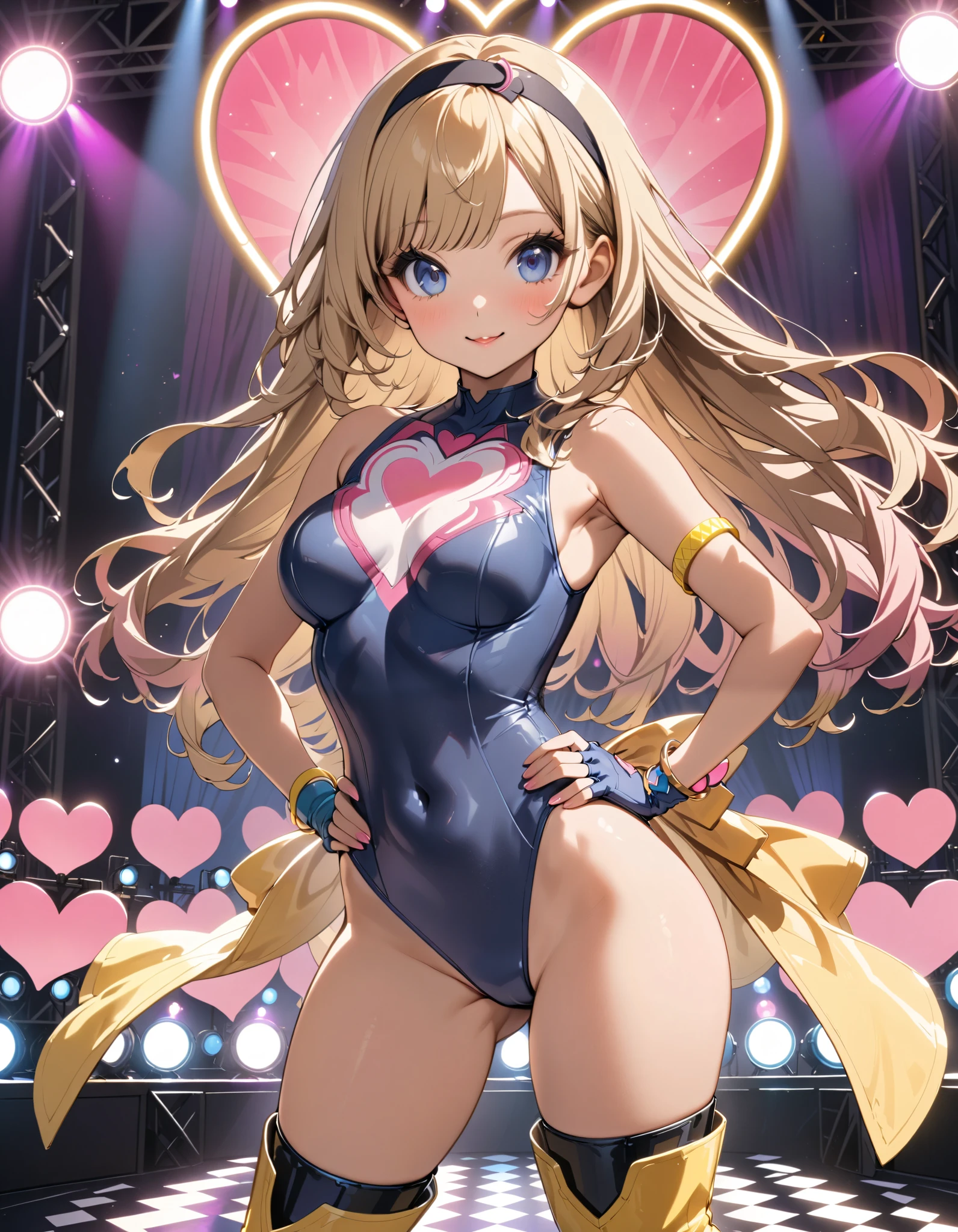 top quality black girl dark skin blonde hair with bangs purple eyes shiny lips smiling with transparent wet white crop top