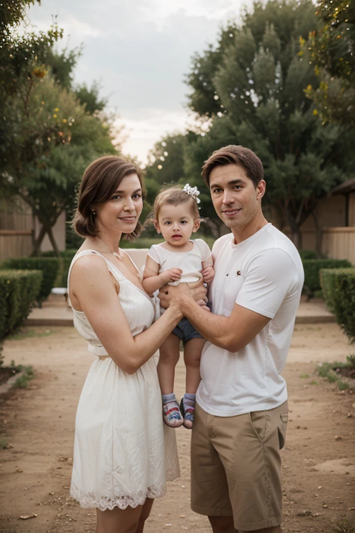 A photo of me with my girlfriend and a baby