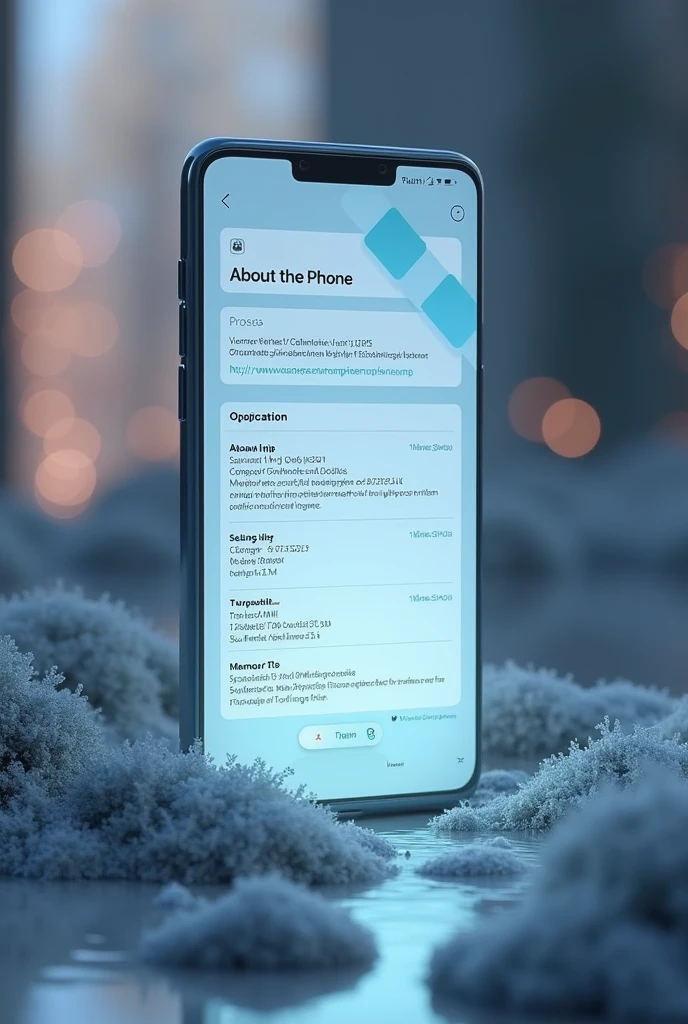 There is a screenshot of the settings containing “about the phone”? To show the model
