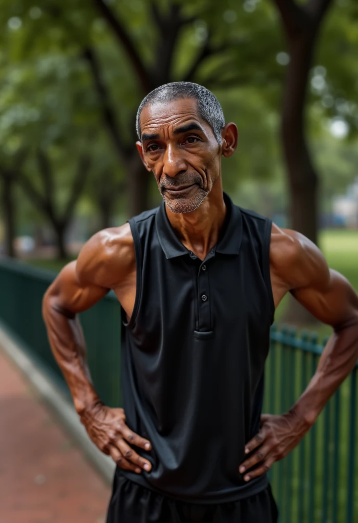 homeless man, hungry and cold, he is shirtless and in shorts with the appearance of someone who has not taken a shower for days, his skin is dark but not too dark, his appearance is that of someone who has no hope of better days, he is sitting on a sidewalk where no one else passes.