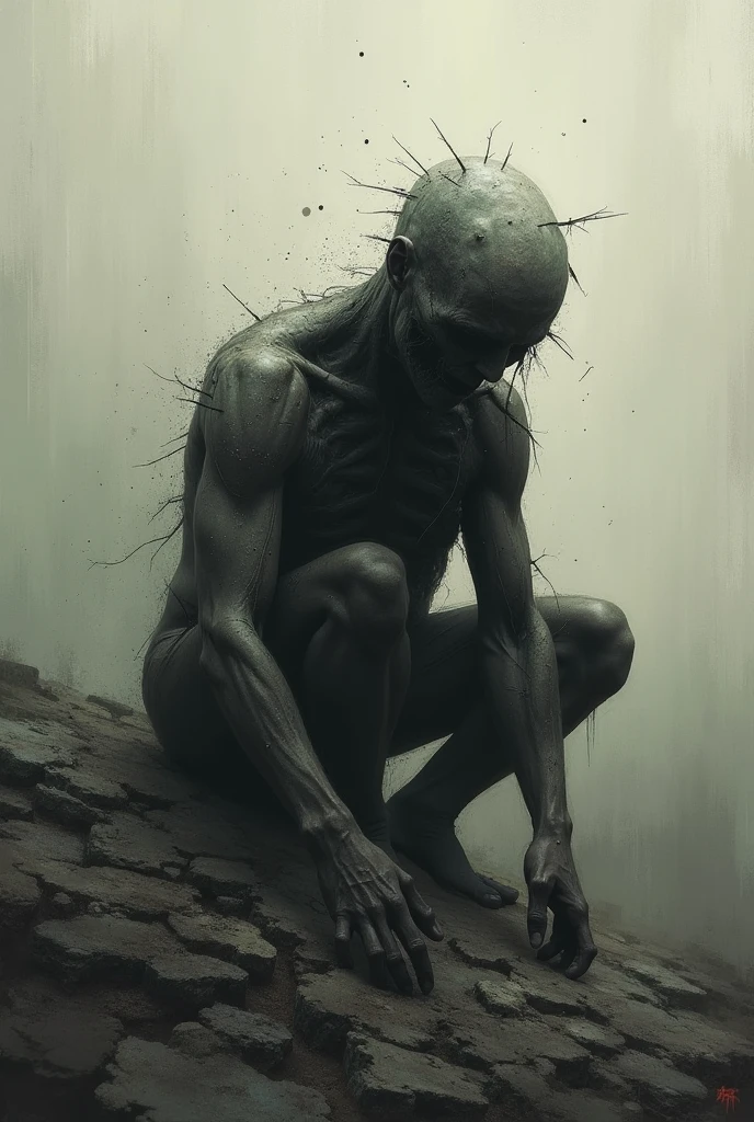 creature sitting on a tree