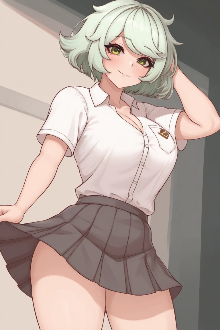 alone, One girl, Frightened、Flat Color,Green Hair,Split seat、ponytail、suit、skirt、Big Breasts、Clitoris exposure、underwear、Crotch、Bare your chest、、Random sexy poses、2D, anime, anime coloring, ako suminoe, Ascot, View Viewer NSFW、One female、Nipples、(Embarrassing:1.2) 、Nipples、Ahegao、I arch my back in pleasure、Pussy feels good、Falling into Pleasure、Ahegao、I arch my back in pleasure、Pussy feels good、