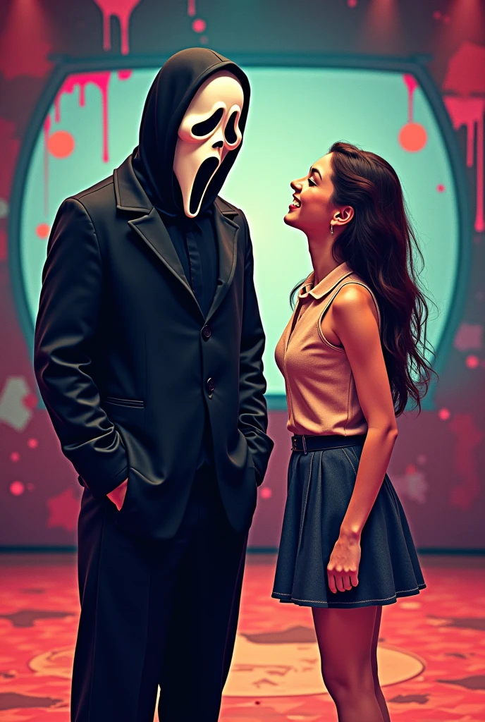 8k feliz Dia das Bruxas dois ghostface