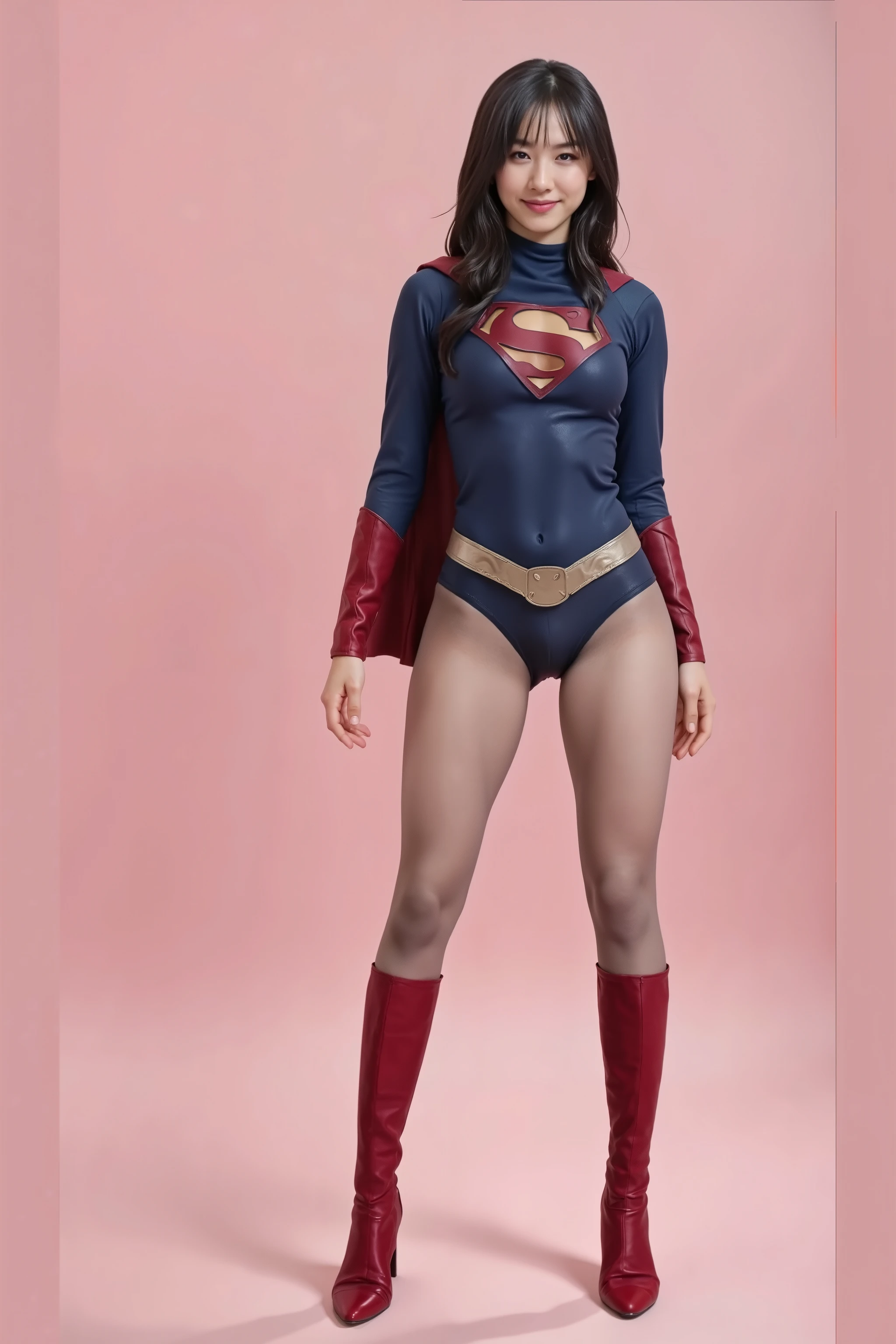 No background、(((Sweating profusely))).(((Beautiful legs in black tights.)))、(((Legally express the beauty of your smile)))、((((Make the most of your original images)))、(((体にぴったりフィットするSupergirl Costume)))、(((Supergirl Costume)))、(((short and beautiful hair)))、(((suffering)))、(((Please wear black tights....、Wear red boots)))、((Best image quality、8K))、((Highest quality、8K、masterpiece:1.3))、(((Preserve background )))、Sharp focus:1.2、Beautiful woman with perfect figure:1.4、Slim Abs:1.2、Wet body:1.5、Highly detailed face and skin texture、8K