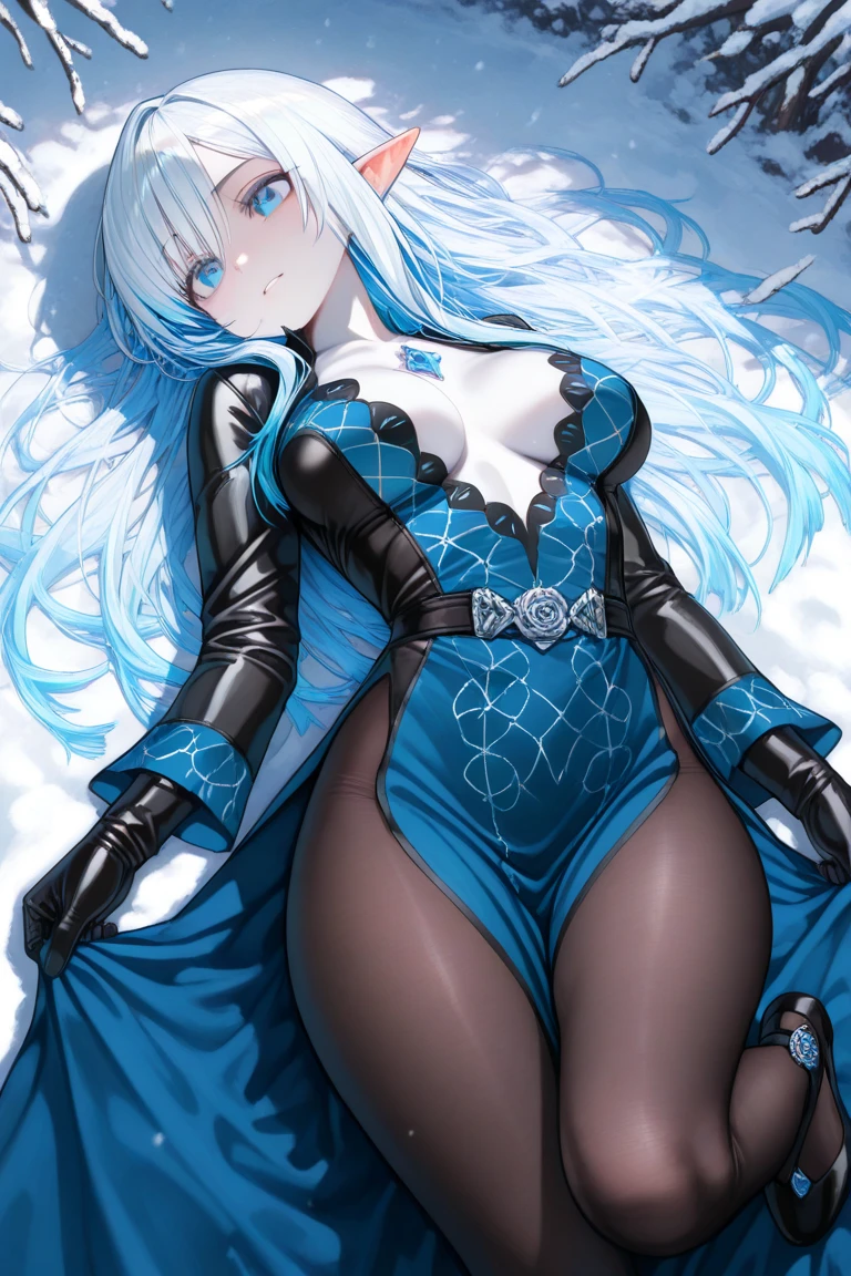 in style of Santiago Caruso,in style of American McGee
{1girl:1.3},{oversized breasts:0.4},thigh_strap,{proud and contemptuous smile:1.2},{elegant:1.5},blue ice bones dragon (arms),open arms,fishnet pantyhose,white fox fur coat