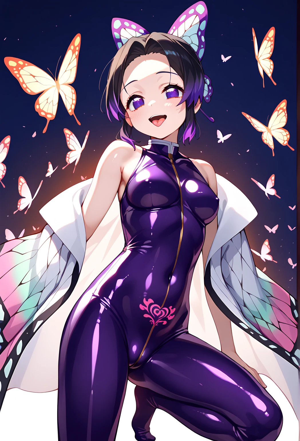 (Highest quality、masterpiece、8k)、(((Head to Toe、Leotard costume)))、((Are standing、Bursting Busty))、One Woman、belly button、(Tattoo on the lower abdomen)、Cleavage、Large Breasts、clavicle、choker、Knee socks、Cleavage、Sweat、Wet、smile、Flushed Cheeks、Attractive lips、Glowing Skin、Fair skin、High Ponytail、Wavy Hair、Perfect hands、Perfect Fingers、Perfect breasts、Perfect Hair、Perfect Face、Perfect body