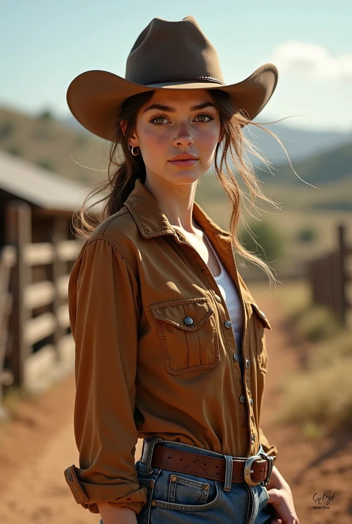 Pretty 23-year-old rancher woman - SeaArt AI