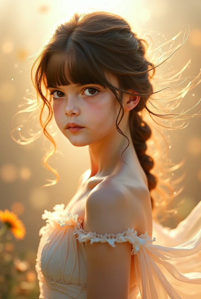 masterpiece,best quality, illustration,{beautiful detailed girl},beautiful detailed glow,(flames of war:1.2),(nuclear explosion behide:1.3),rain,detailed lighting,detailed water,(beautiful detailed eyes:1.1),expressionless,palace,azure hair,disheveled hair,long bangs,hairs between eyes,(whitegrey dress:1.1),black ribbon,white bowties,midriff,big forhead,blank stare,flower,long sleeves