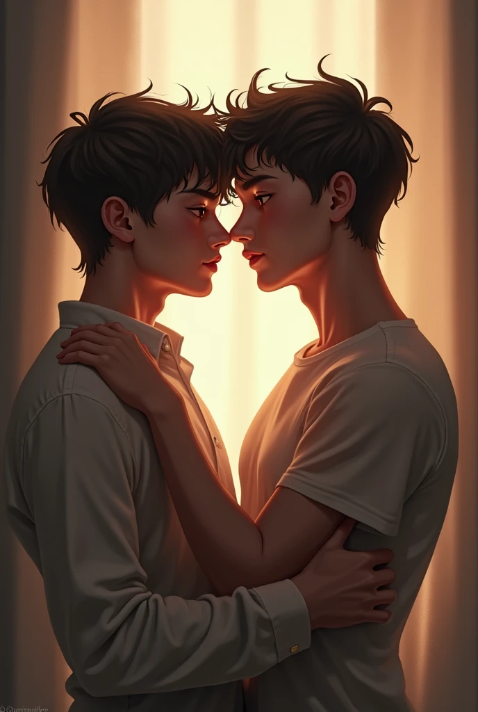 drawing style, gay couple boys