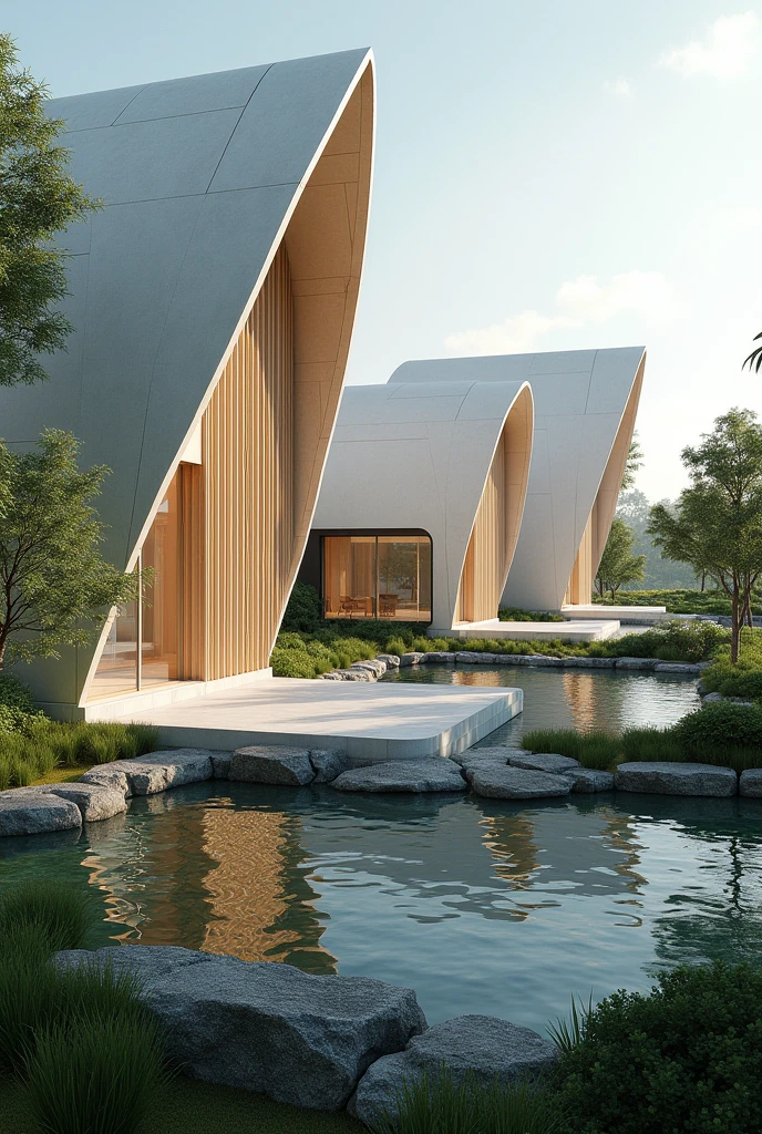 Architectural pavilion conplex - SeaArt AI