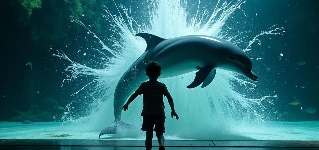 Whale watching like his best friends,  Defin and the shark brought the tablets that they gave him and played cartoons with it for a story  