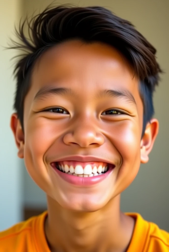 A boy photo of 1. Blue colors t shirt. Shirts name badal barmon.