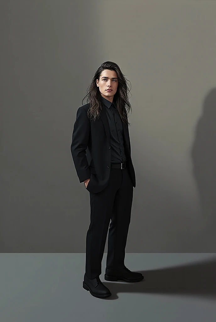 portrait of cla7k_n0texist singing, dressed like he was a member of the Doors, on stage in a club in 1968, walking into an office, serious expression, looking at the camera, facing the camera, dynamic lighting, photorealistic, high detail, detailed, masterpiece, 8k, highres, flawless, colour, professional