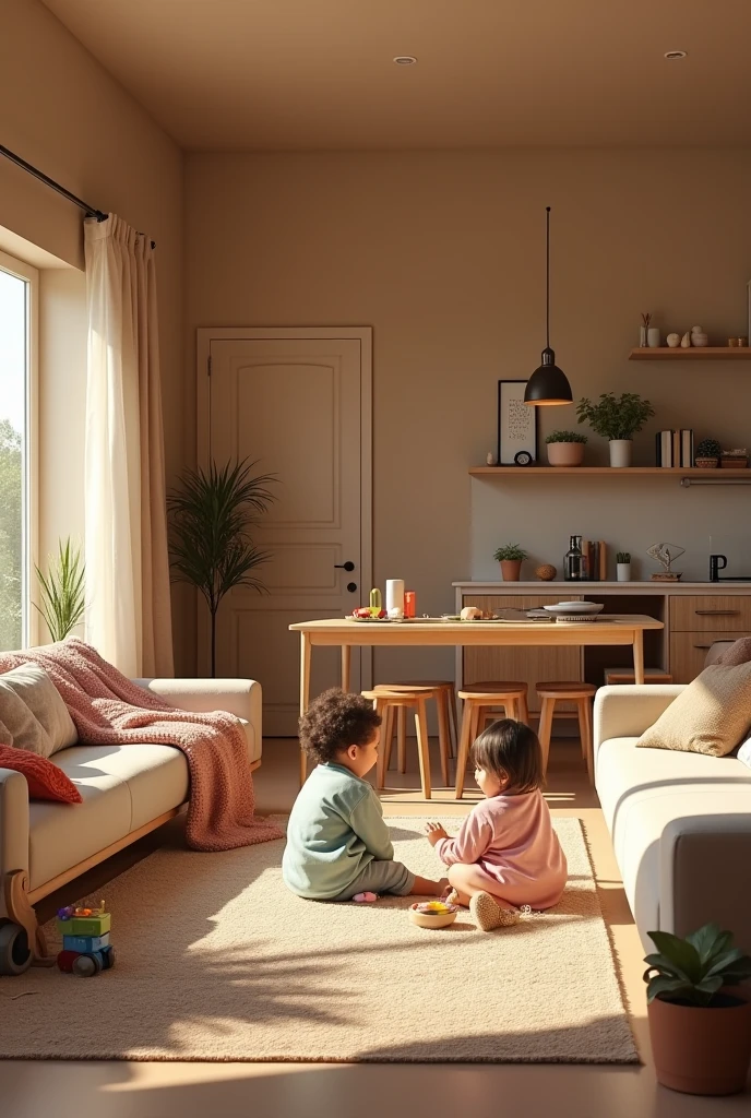 Create a family of four in one room