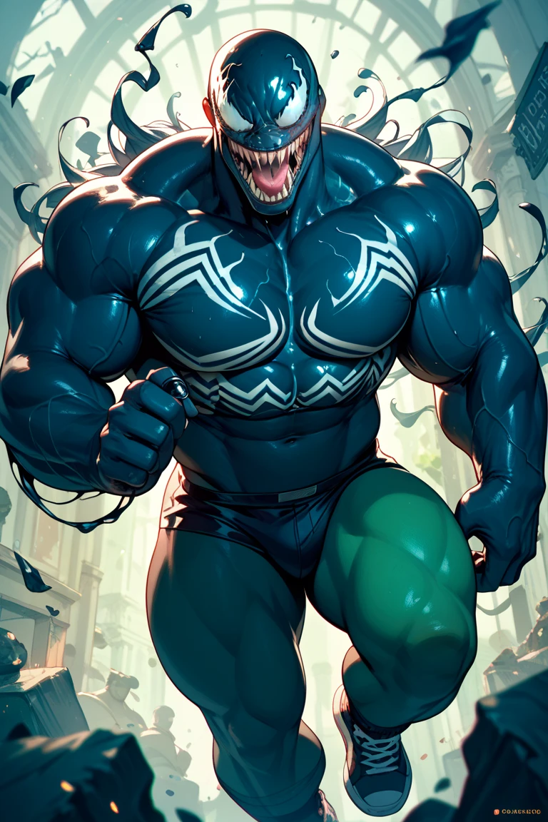 Tentacles binding and above head,Hand above head,flexing,showbutt hole:1.5,lie on stomach :side view ,in black slime tentacles lair,,(((human head:male,bara face,short hair:brown,melting:1))),(detailed muscle,in black slime rubber suit,rubber suit:1.5 ),(black slime forest background:1.5),(by ross ,by null-ghost, by thebigslick, by darkgem, by honovy)