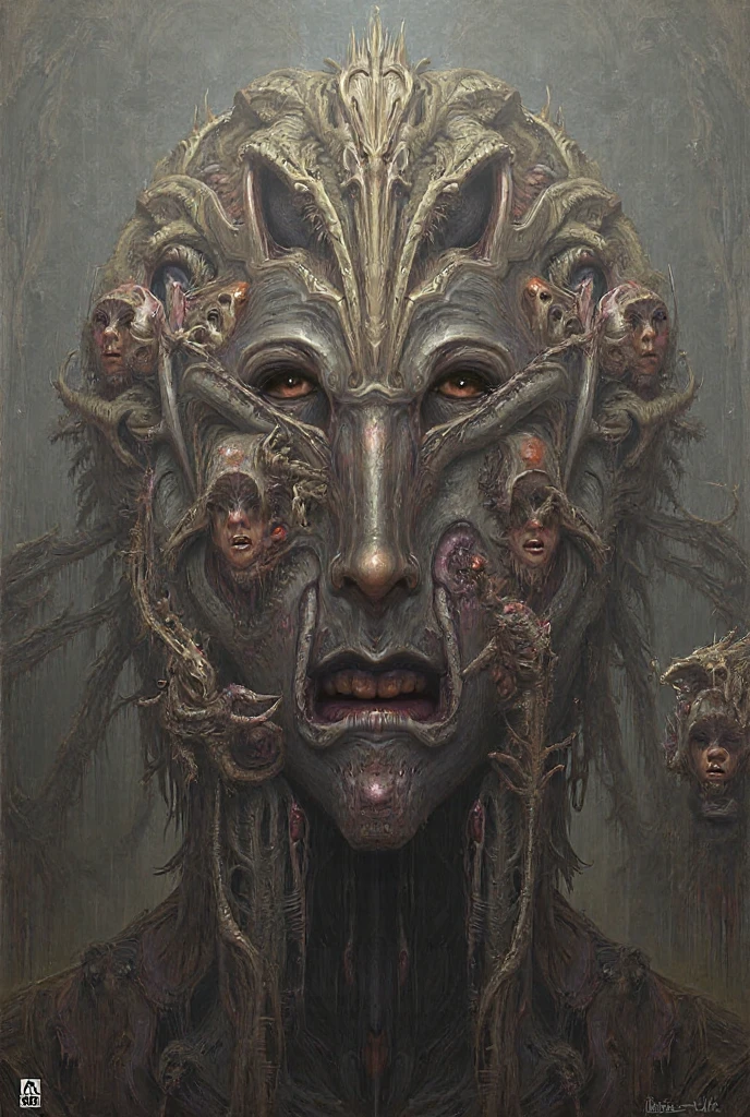 (body horror:1.4), (biomachine:1.3), (bloody:1.2), living being, (colorful:1.2), Hans Giger, many hands, (zentangle:1.2),
oil on matte canvas, sharp details intricate, highly detailed, digital painting, rich color, smooth, sharp focus, illustration, Unreal Engine 5, 8K, art by artgerm and greg rutkowski and alphonse mucha
(masterpiece,detailed,highres:1.2),